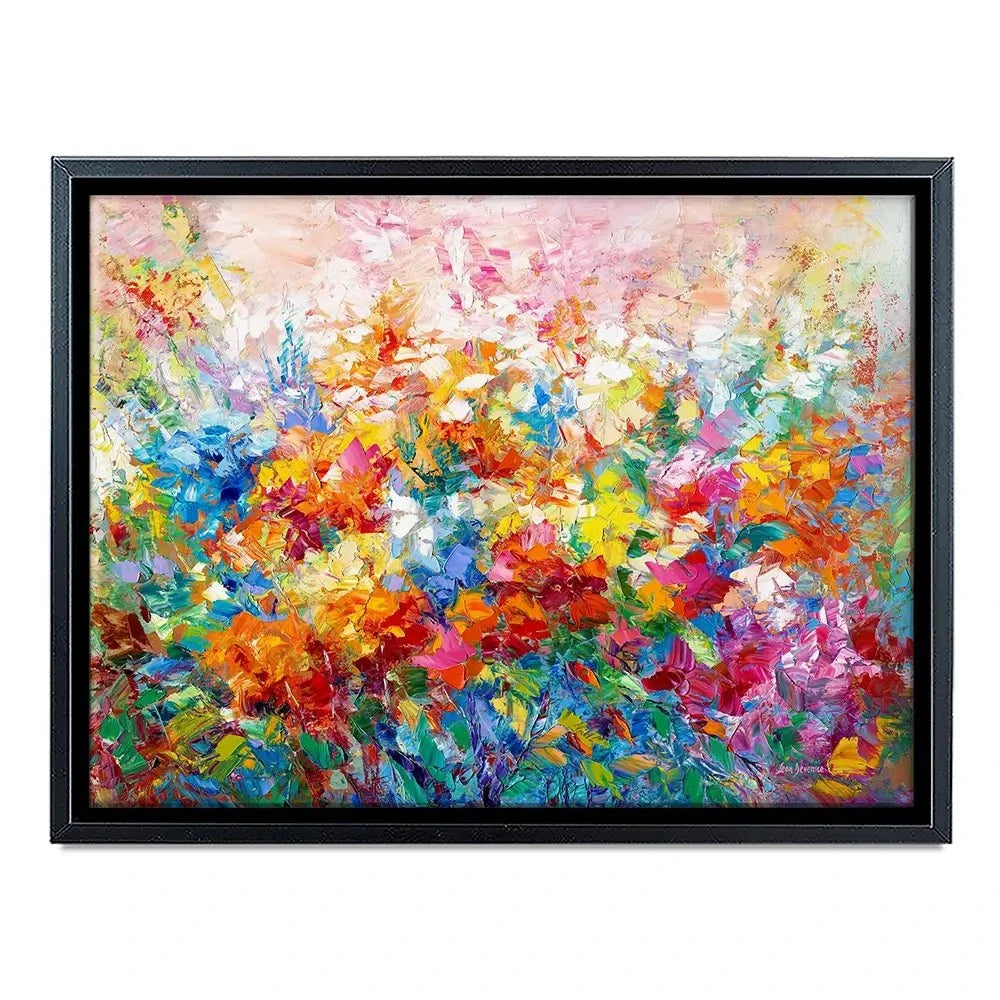 Colourful Abstract Floral Canvas Print Colourful Abstract Floral Canvas Print wall art product Leon Devenice