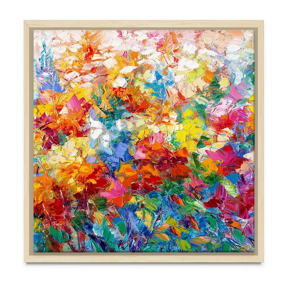 Colourful Abstract Floral Oversized Canvas Print Colourful Abstract Floral Oversized Canvas Print wall art product Leon Devenice