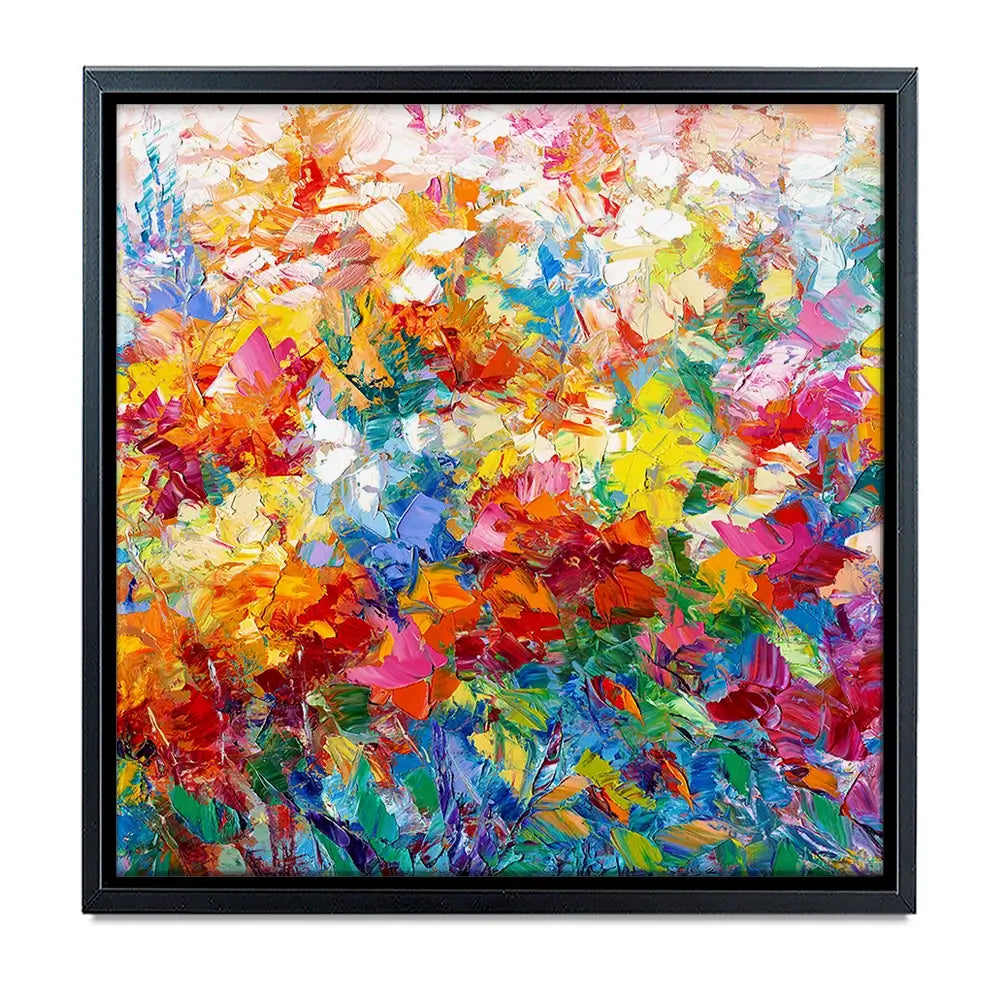 Colourful Abstract Floral Oversized Canvas Print Colourful Abstract Floral Oversized Canvas Print wall art product Leon Devenice