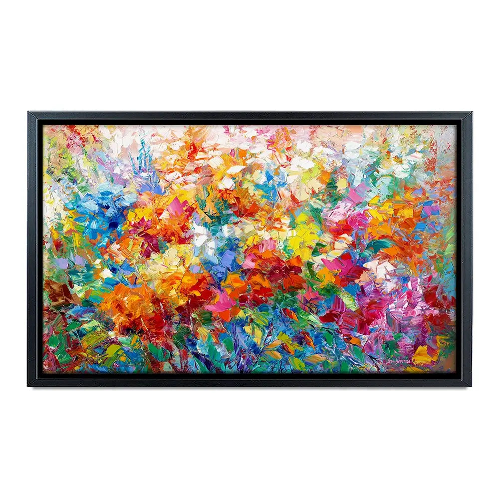 Colourful Abstract Floral Oversized Canvas Print Colourful Abstract Floral Oversized Canvas Print wall art product Leon Devenice