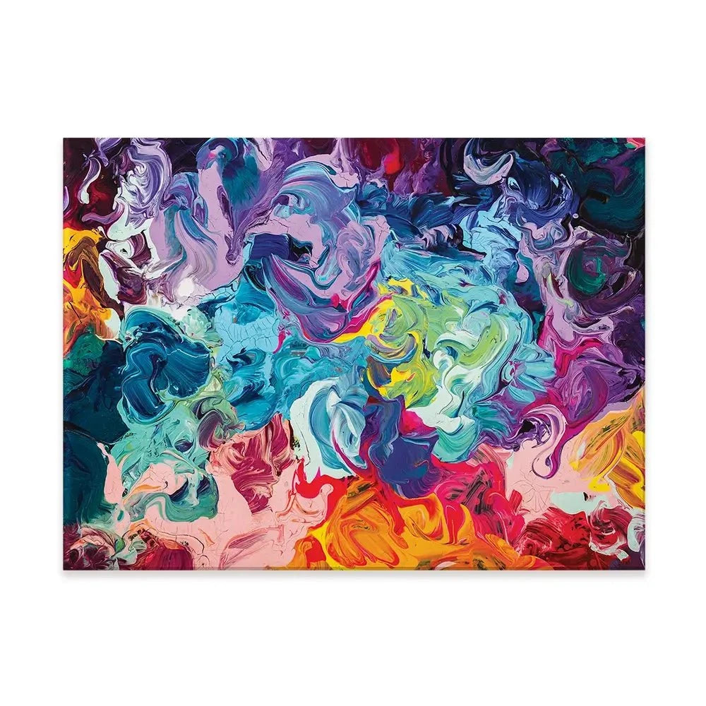 Colourful Abstract Oil Painting Canvas Print Colourful Abstract Oil Painting Canvas Print wall art product vhpicstock / Shutterstock