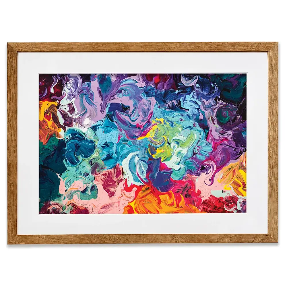 Colourful Abstract Oil Painting Framed Art Print Colourful Abstract Oil Painting Framed Art Print wall art product vhpicstock / Shutterstock
