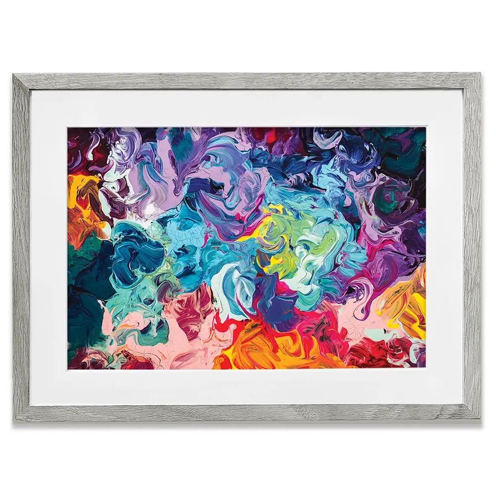 Colourful Abstract Oil Painting Framed Art Print Colourful Abstract Oil Painting Framed Art Print wall art product vhpicstock / Shutterstock