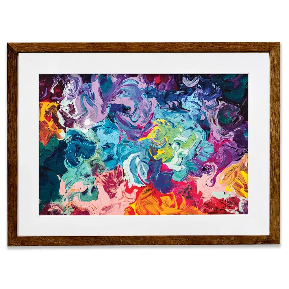 Colourful Abstract Oil Painting Framed Art Print Colourful Abstract Oil Painting Framed Art Print wall art product vhpicstock / Shutterstock