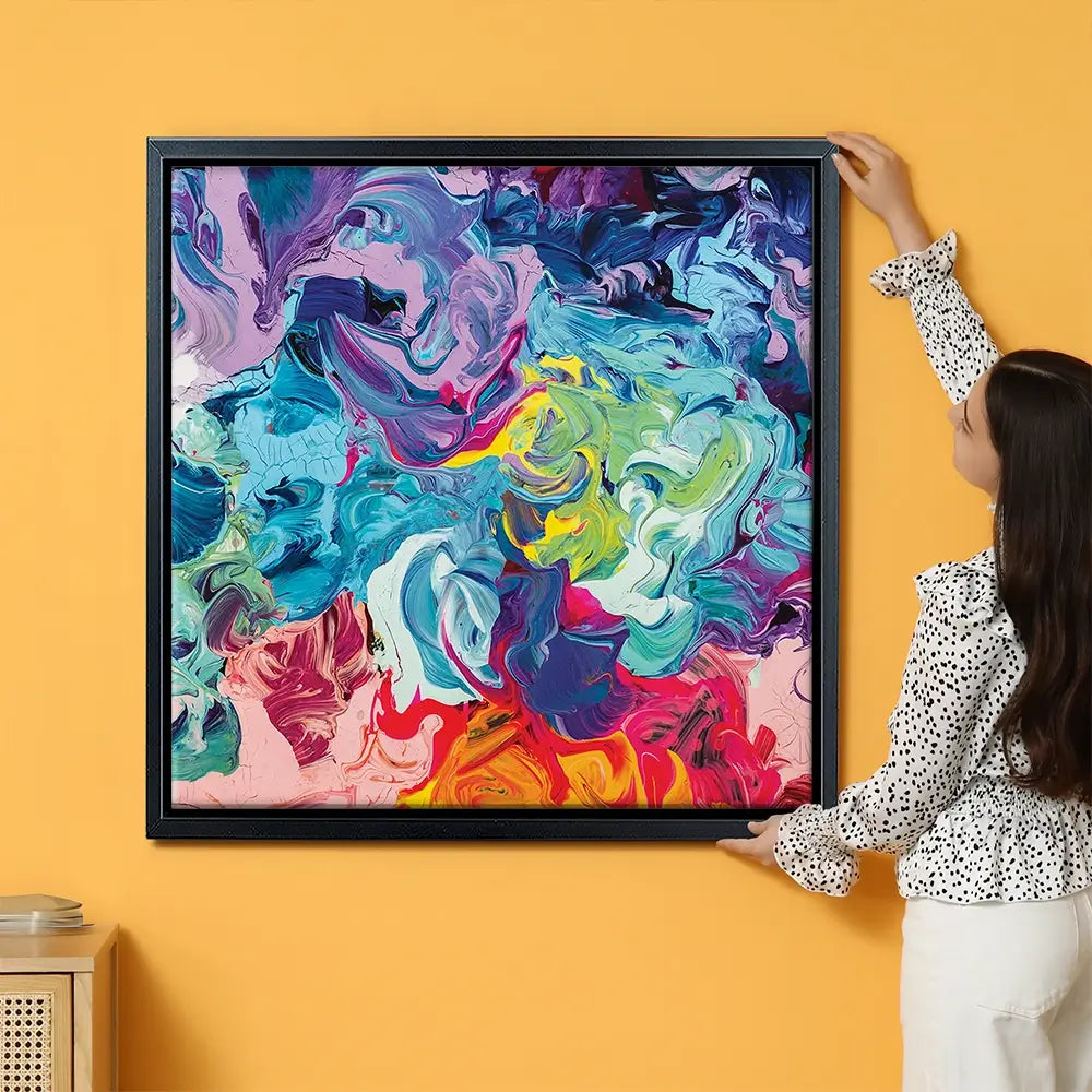 Colourful Abstract Oil Painting Oversized Canvas Print Colourful Abstract Oil Painting Oversized Canvas Print wall art product vhpicstock / Shutterstock