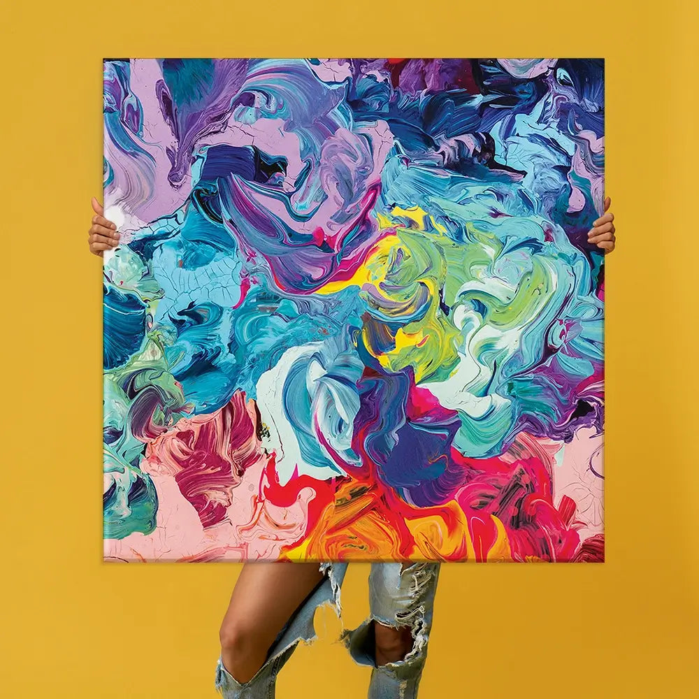 Colourful Abstract Oil Painting Oversized Canvas Print Colourful Abstract Oil Painting Oversized Canvas Print wall art product vhpicstock / Shutterstock