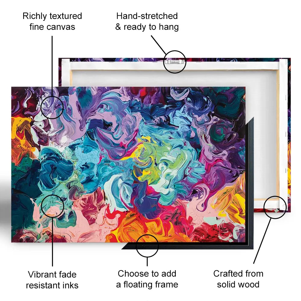 Colourful Abstract Oil Painting Oversized Canvas Print Colourful Abstract Oil Painting Oversized Canvas Print wall art product vhpicstock / Shutterstock