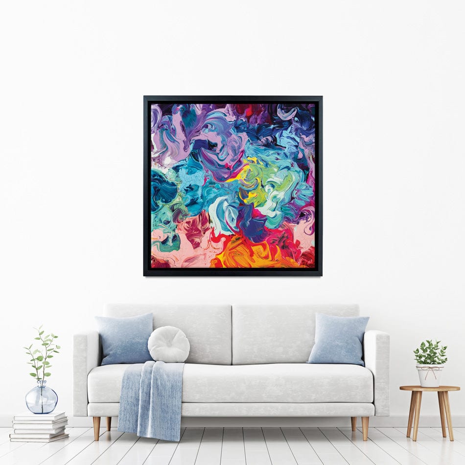 Colourful Abstract Oil Painting Square Canvas Print wall art product vhpicstock / Shutterstock