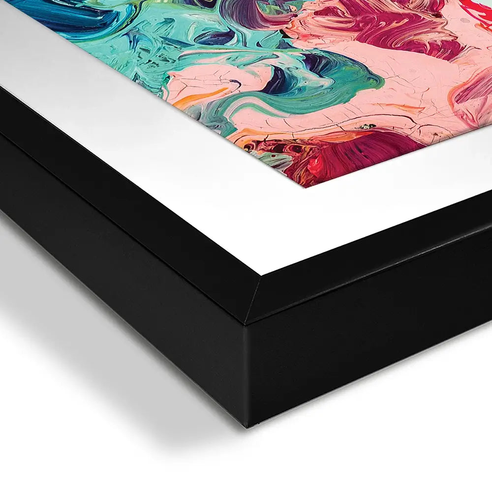Colourful Abstract Oil Painting Square Framed Art Print Colourful Abstract Oil Painting Square Framed Art Print wall art product Art Print Shop