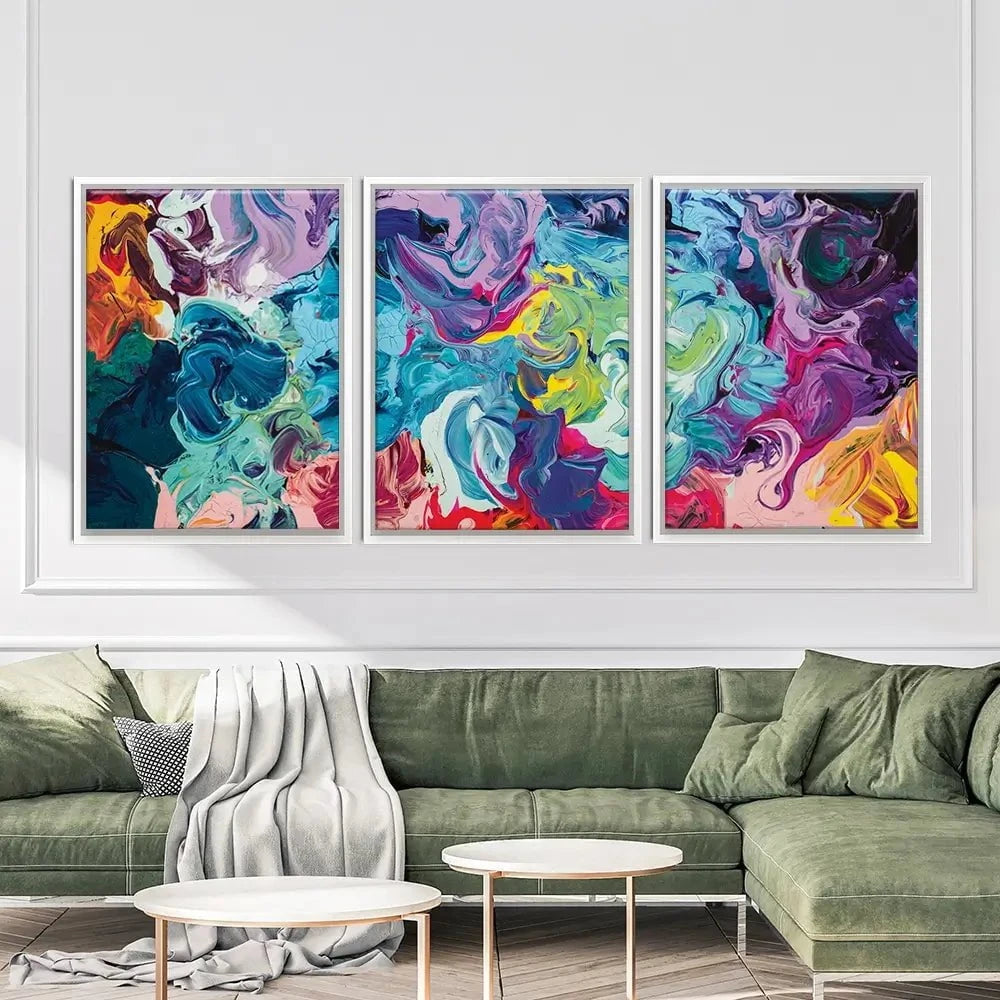 Colourful Abstract Trio Canvas Print Colourful Abstract Trio Canvas Print wall art product vhpicstock / Shutterstock