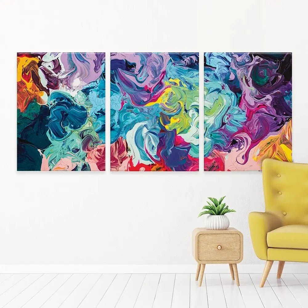 Colourful Abstract Trio Canvas Print Colourful Abstract Trio Canvas Print wall art product vhpicstock / Shutterstock