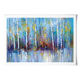Colourful Birch Trees Art Print Colourful Birch Trees Art Print wall art product Leon Devenice