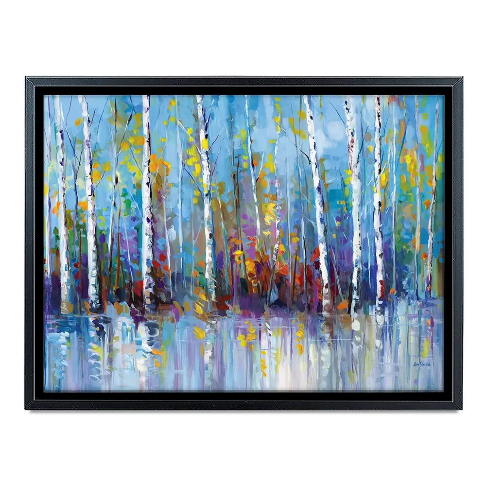 Colourful Birch Trees Canvas Print Colourful Birch Trees Canvas Print wall art product Leon Devenice
