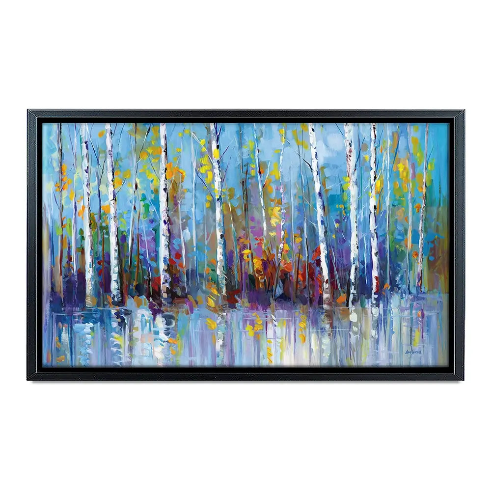 Colourful Birch Trees Canvas Print Colourful Birch Trees Canvas Print wall art product Leon Devenice