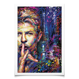Colourful Bowie Art Print Colourful Bowie Art Print wall art product Leon Devenice