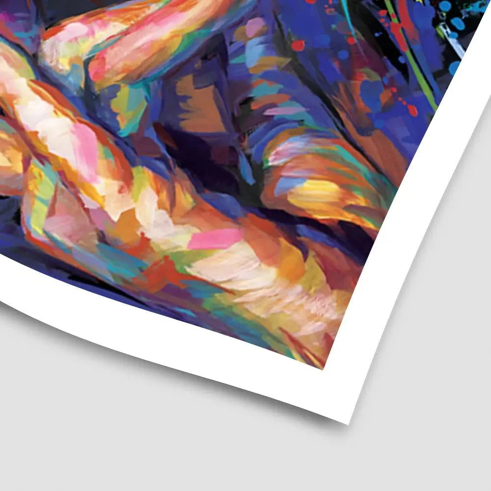 Colourful Bowie Art Print Colourful Bowie Art Print wall art product Leon Devenice