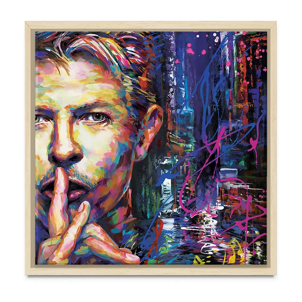 Colourful Bowie Oversized Canvas Print Colourful Bowie Oversized Canvas Print wall art product Independent