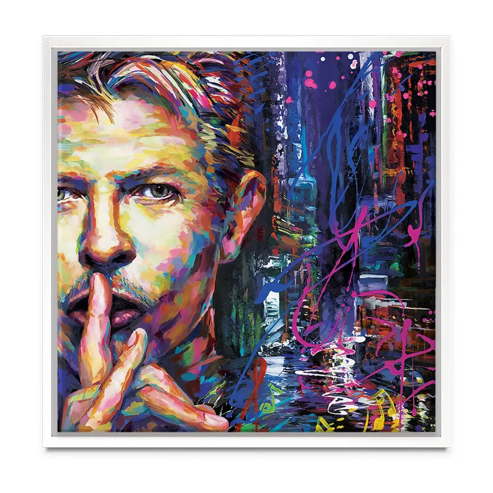 Colourful Bowie Oversized Canvas Print Colourful Bowie Oversized Canvas Print wall art product Independent