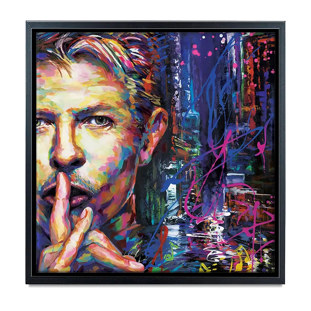 Colourful Bowie Oversized Canvas Print Colourful Bowie Oversized Canvas Print wall art product Independent