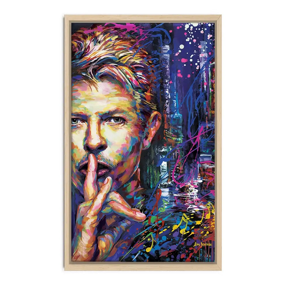 Colourful Bowie Oversized Canvas Print Colourful Bowie Oversized Canvas Print wall art product Independent