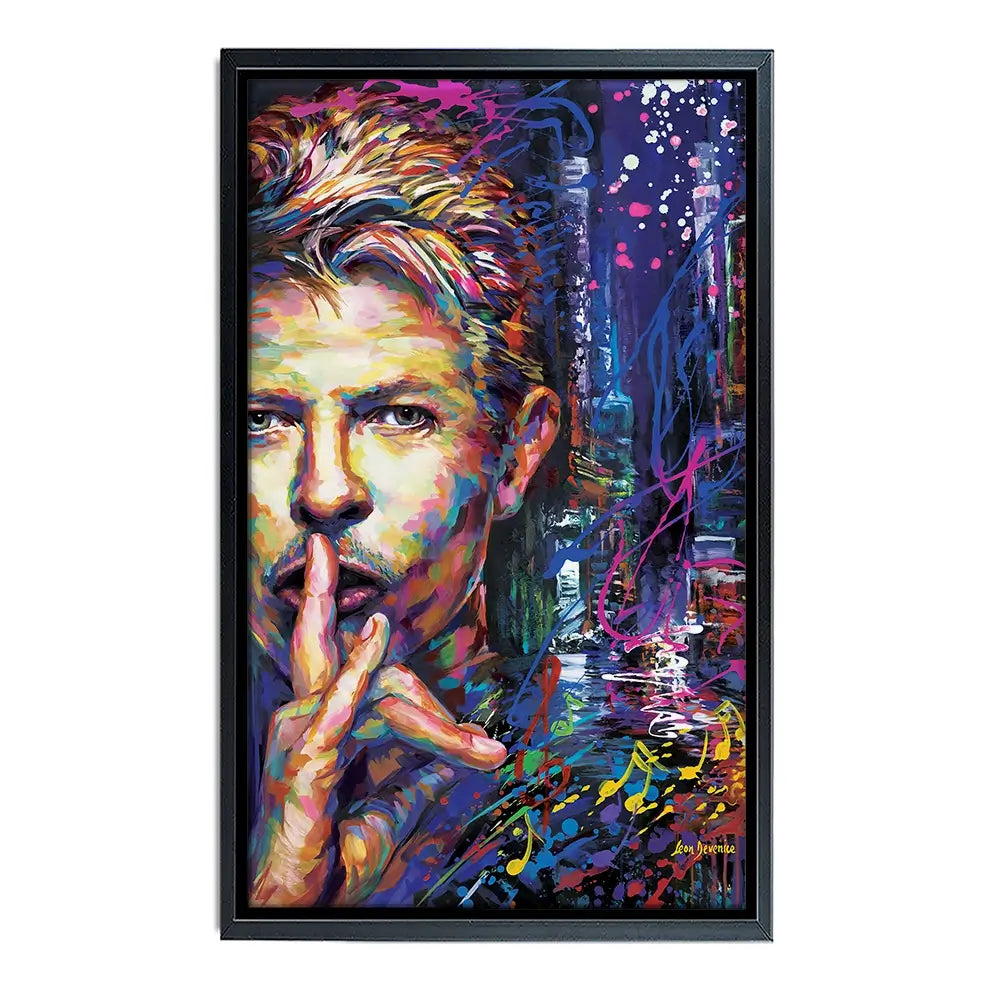 Colourful Bowie Oversized Canvas Print Colourful Bowie Oversized Canvas Print wall art product Independent