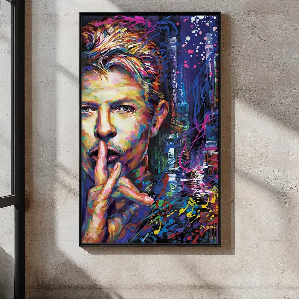 Colourful Bowie Oversized Canvas Print Colourful Bowie Oversized Canvas Print wall art product Independent
