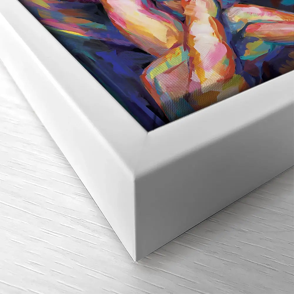 Colourful Bowie Square Canvas Print Colourful Bowie Square Canvas Print wall art product Leon Devenice