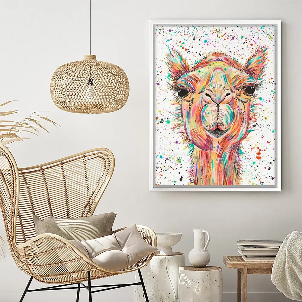 Colourful Camel Canvas Print Colourful Camel Canvas Print wall art product Emma LC Art