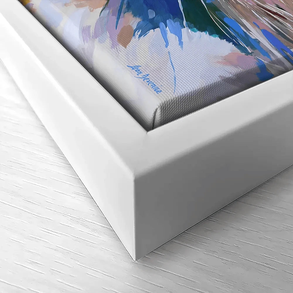 Colourful Cats Gaze Canvas Print Colourful Cats Gaze Canvas Print wall art product Leon Devenice