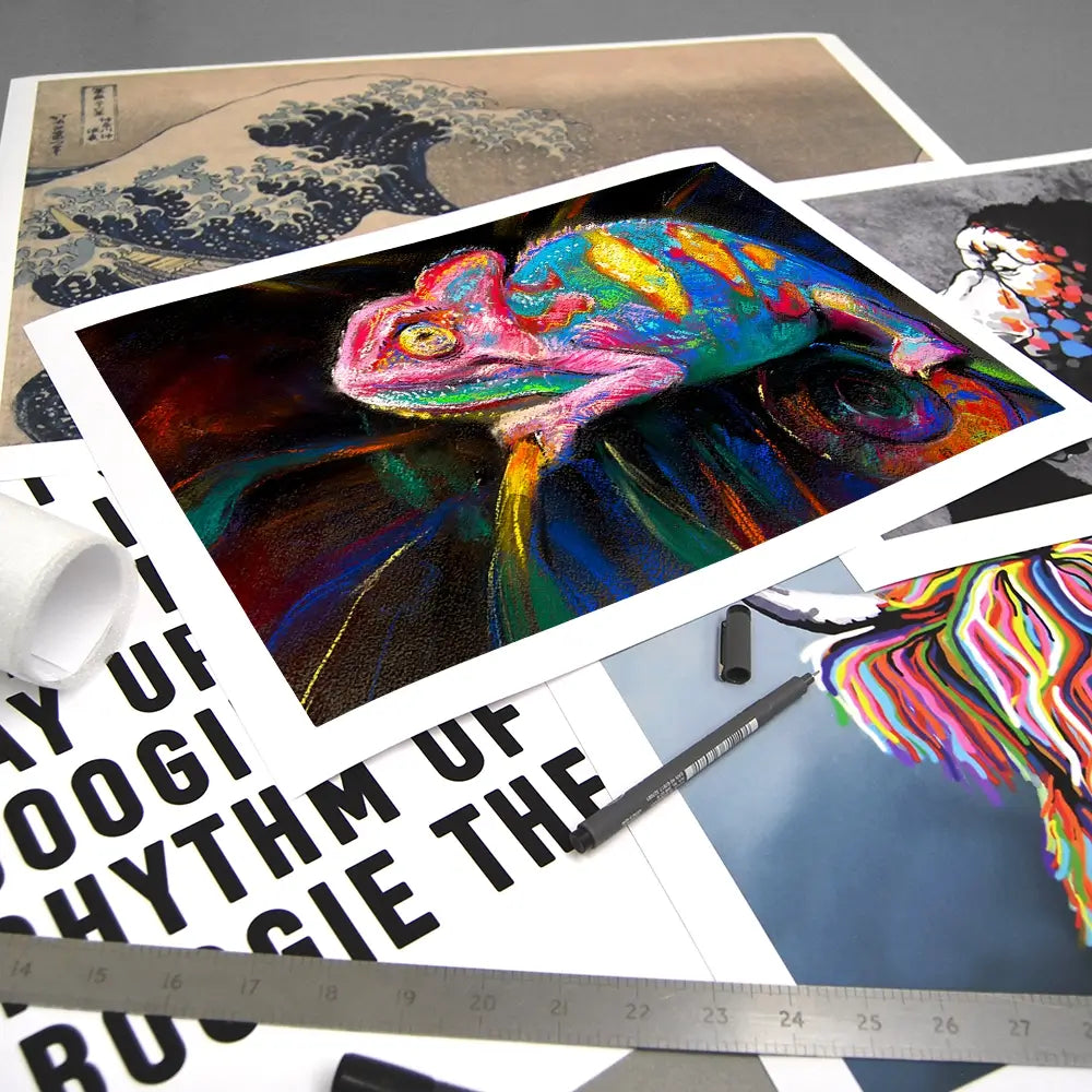 Colourful Chameleon Art Print Colourful Chameleon Art Print wall art product Art Print Shop