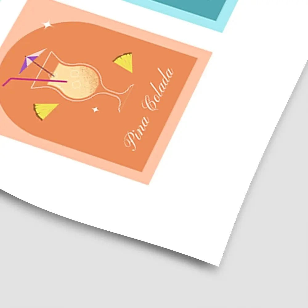 Colourful Classic Cocktails Art Print Colourful Classic Cocktails Art Print wall art product Art Print Shop