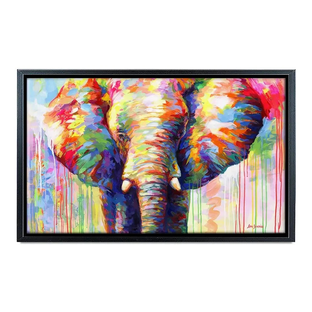 Colourful Elephant Canvas Print Colourful Elephant Canvas Print wall art product Leon Devenice
