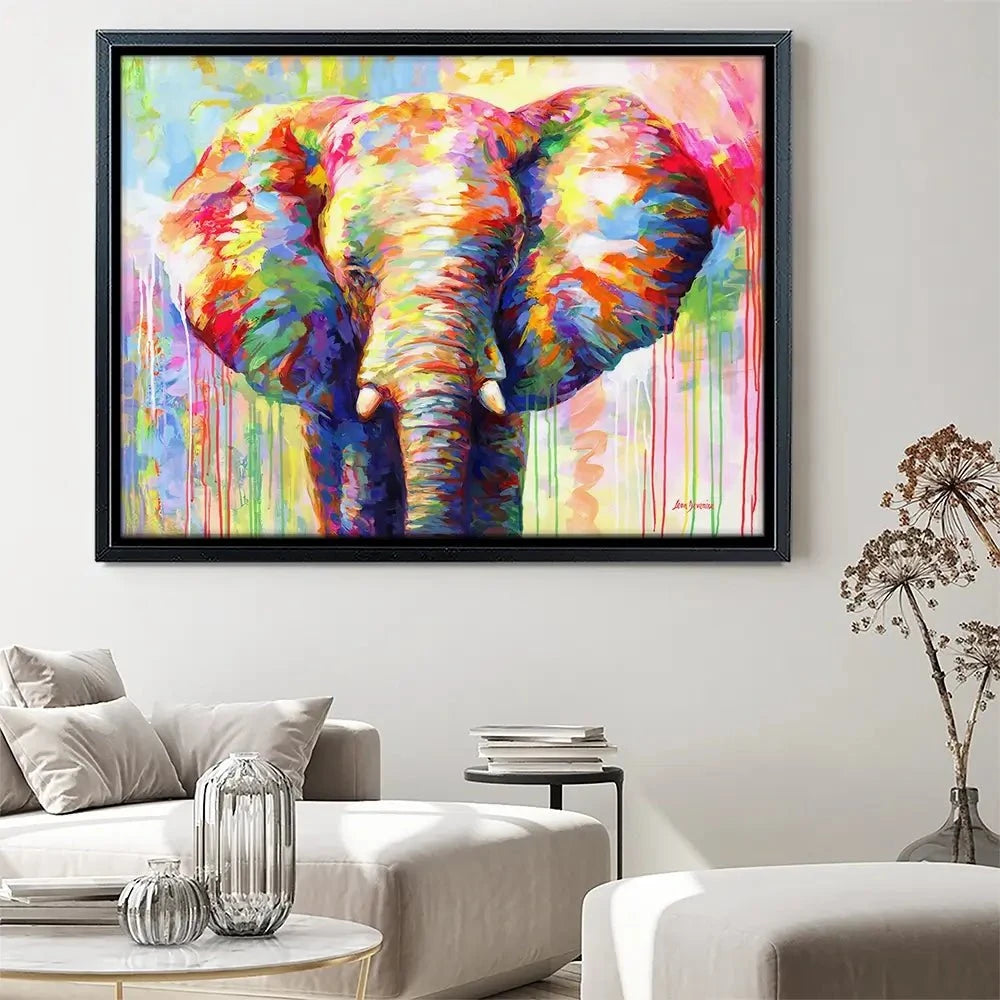Colourful Elephant Canvas Print Colourful Elephant Canvas Print wall art product Leon Devenice