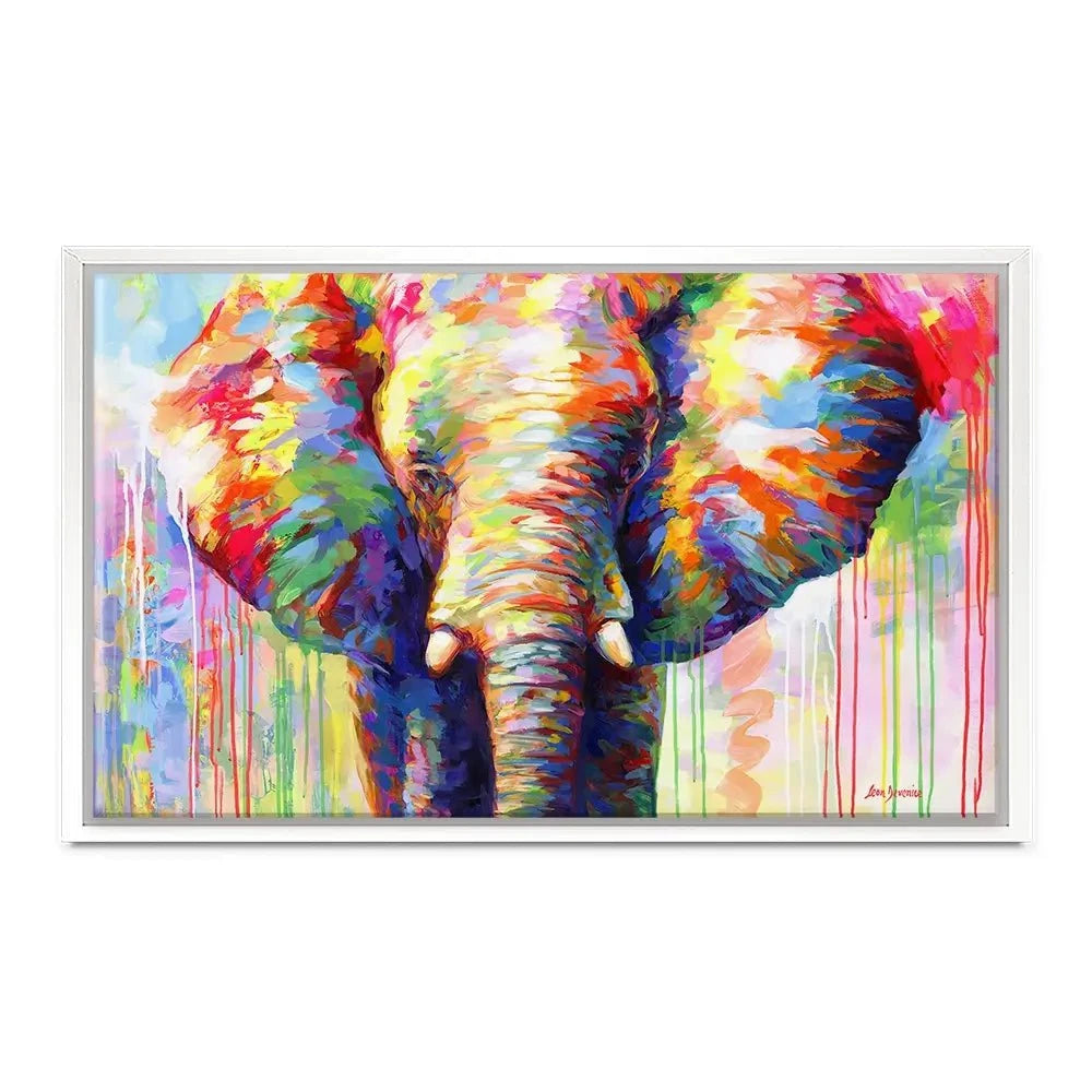 Colourful Elephant Canvas Print Colourful Elephant Canvas Print wall art product Leon Devenice