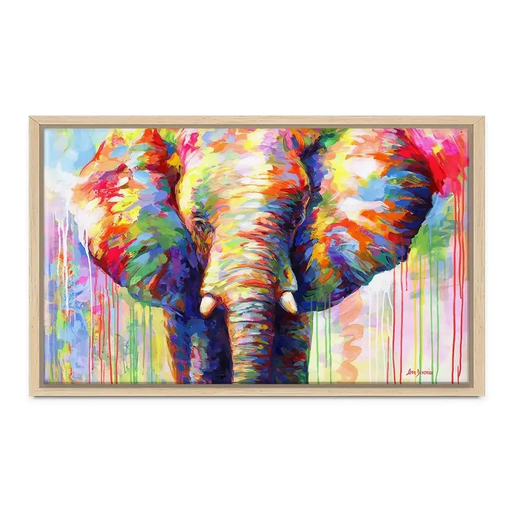 Colourful Elephant Canvas Print Colourful Elephant Canvas Print wall art product Leon Devenice