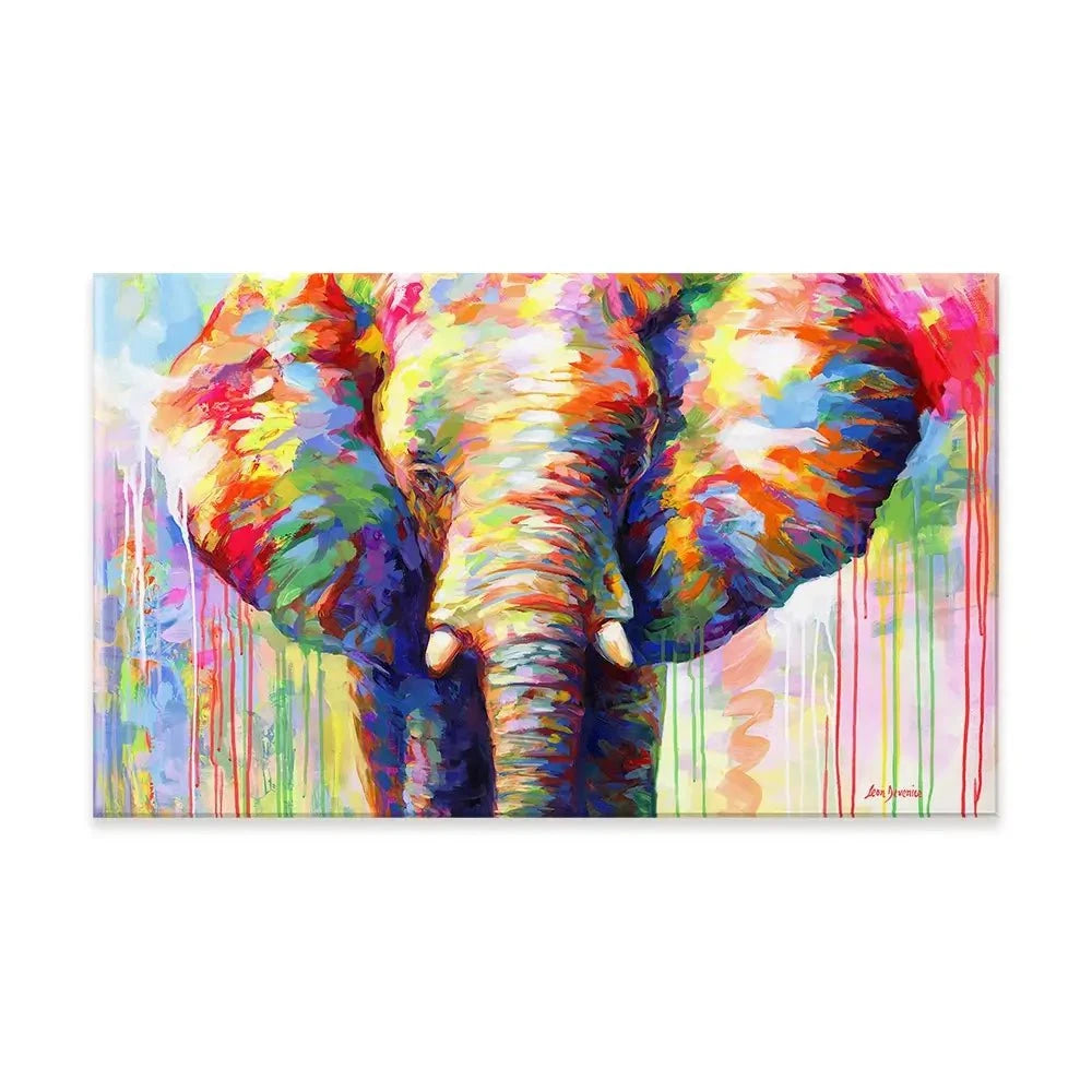 Colourful Elephant Canvas Print Colourful Elephant Canvas Print wall art product Leon Devenice