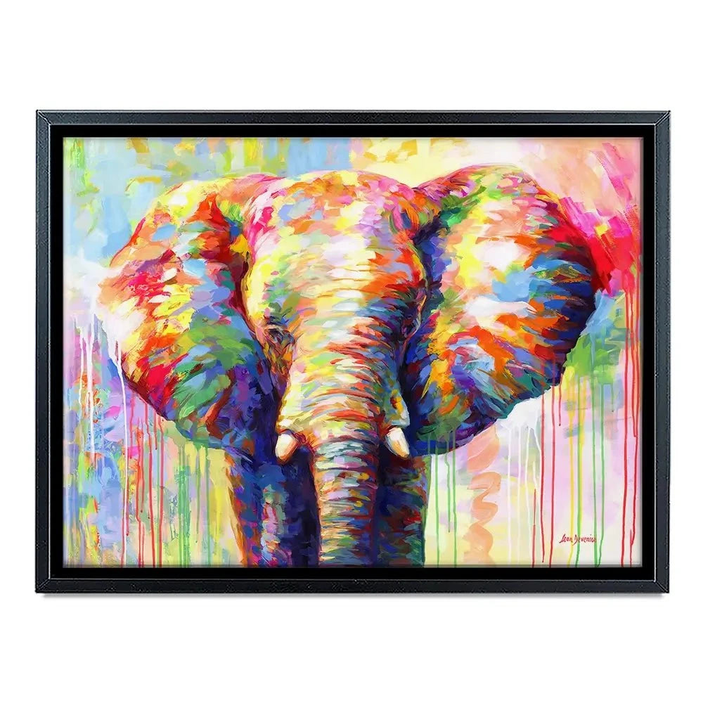 Colourful Elephant Canvas Print Colourful Elephant Canvas Print wall art product Leon Devenice