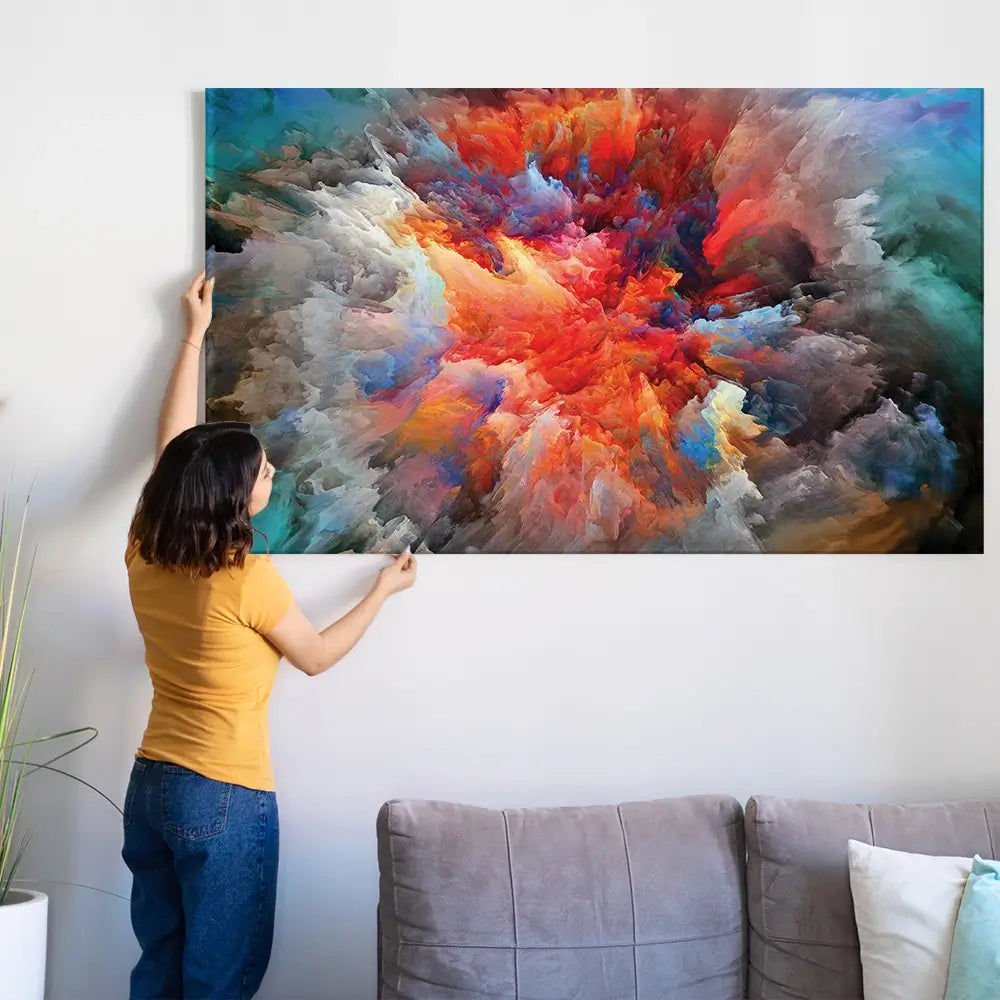 Colourful Explosion Oversized Canvas Print Colourful Explosion Oversized Canvas Print wall art product Art Print Shop