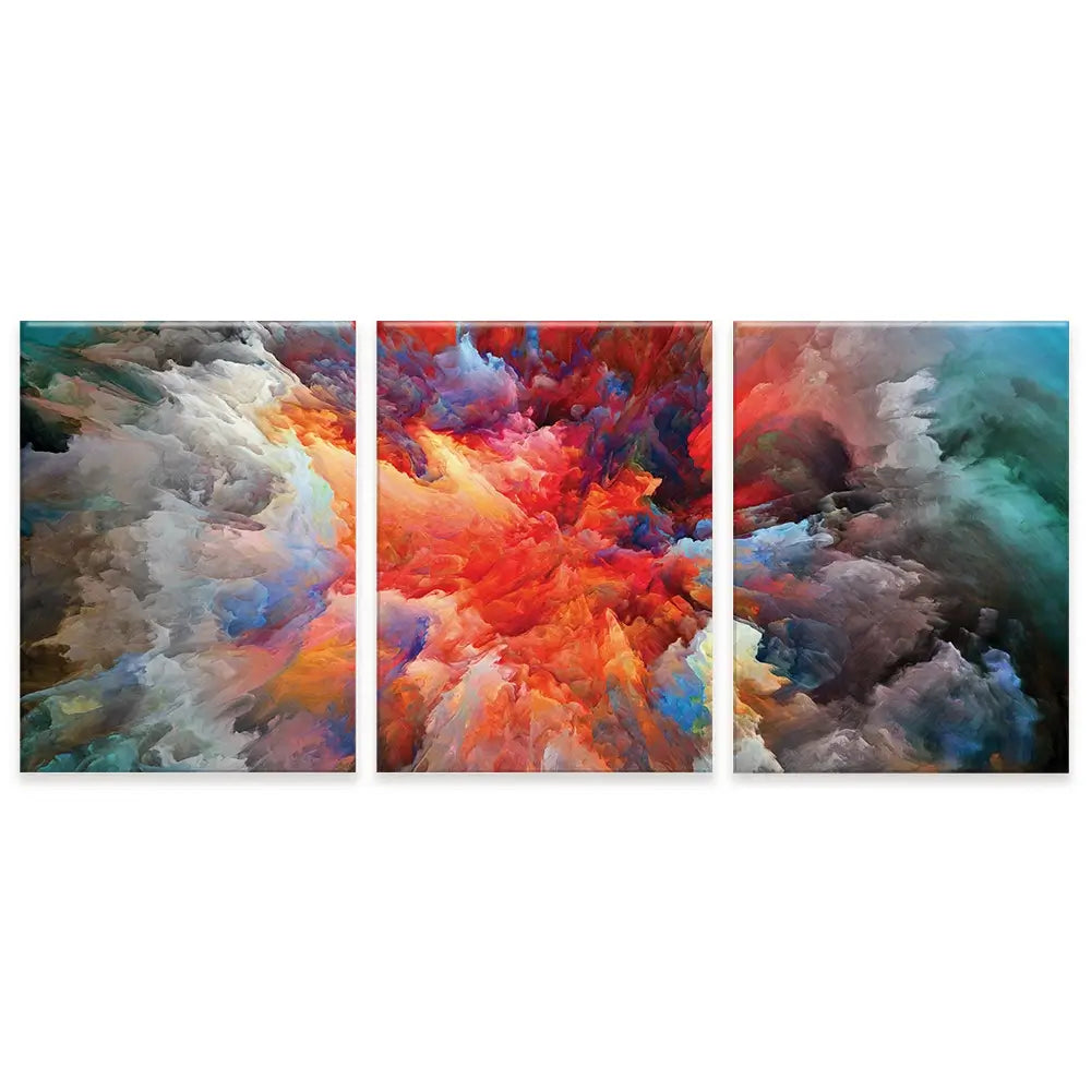 Colourful Explosion Trio Canvas Print Colourful Explosion Trio Canvas Print wall art product agsandrew / Shutterstock
