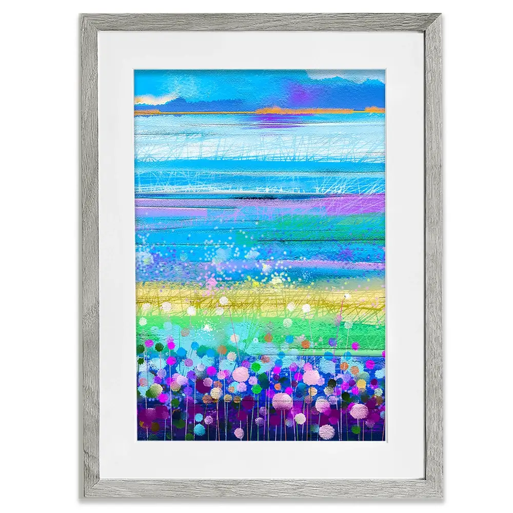 Colourful Floral Portrait Framed Art Print Colourful Floral Portrait Framed Art Print wall art product pluie_r / Shutterstock