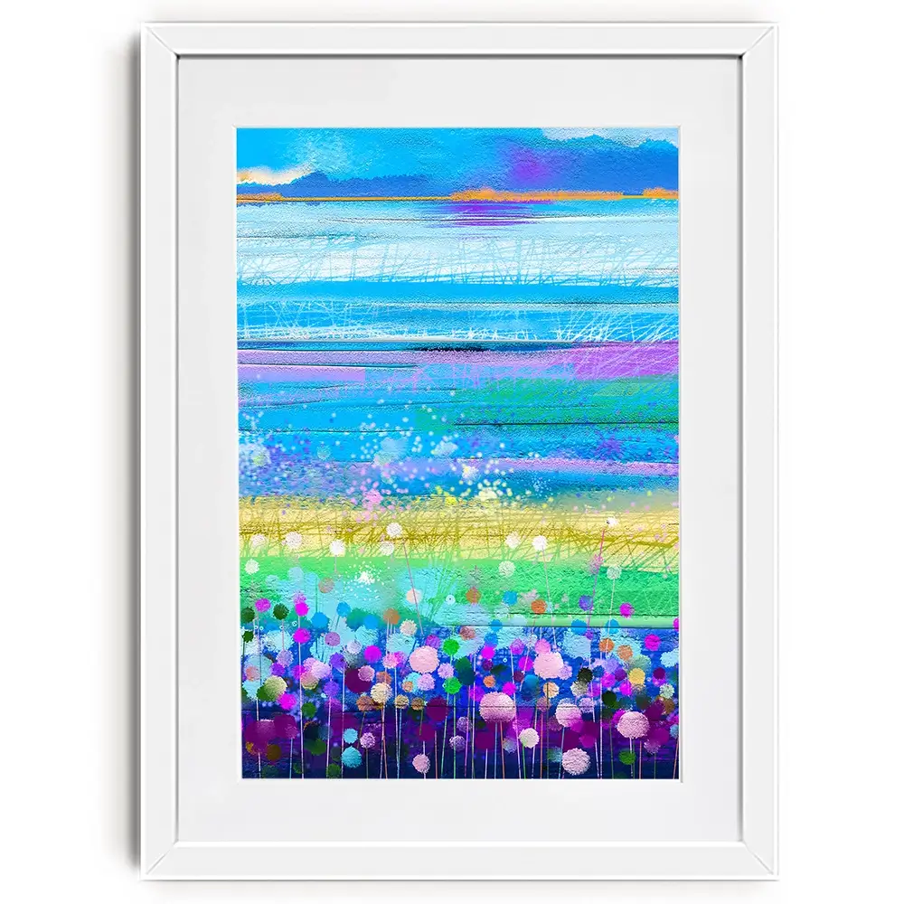 Colourful Floral Portrait Framed Art Print Colourful Floral Portrait Framed Art Print wall art product pluie_r / Shutterstock