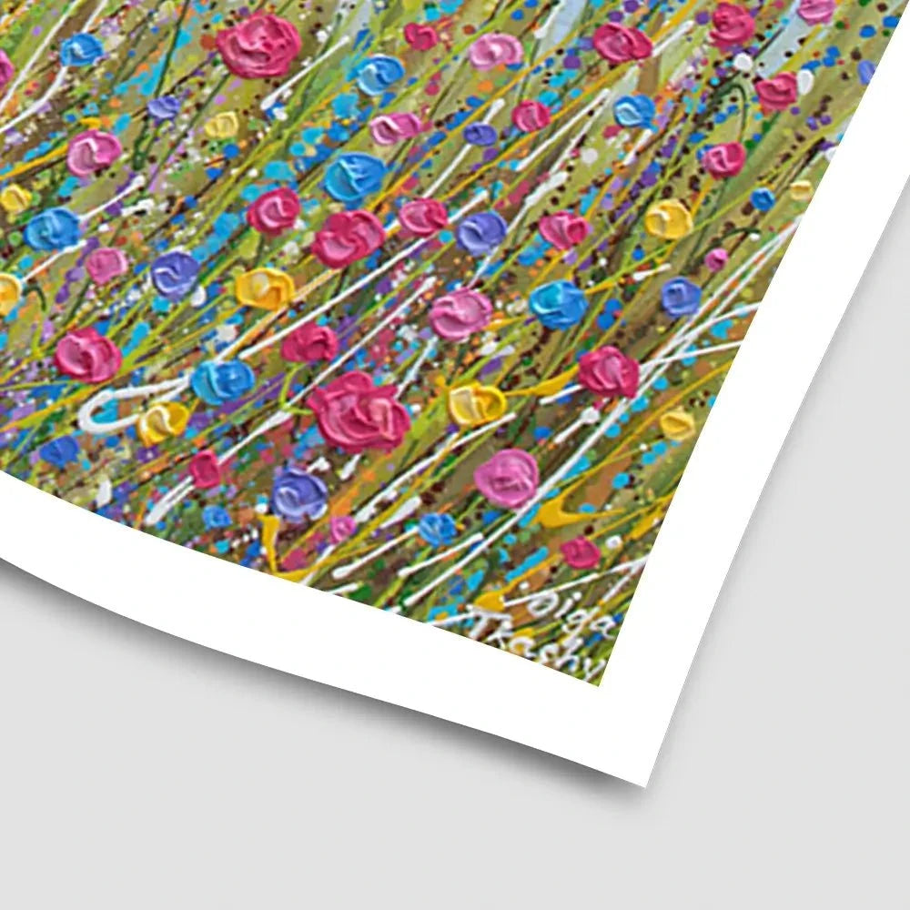 Colourful Flower Meadow Art Print Colourful Flower Meadow Art Print wall art product Olga Tkachyk