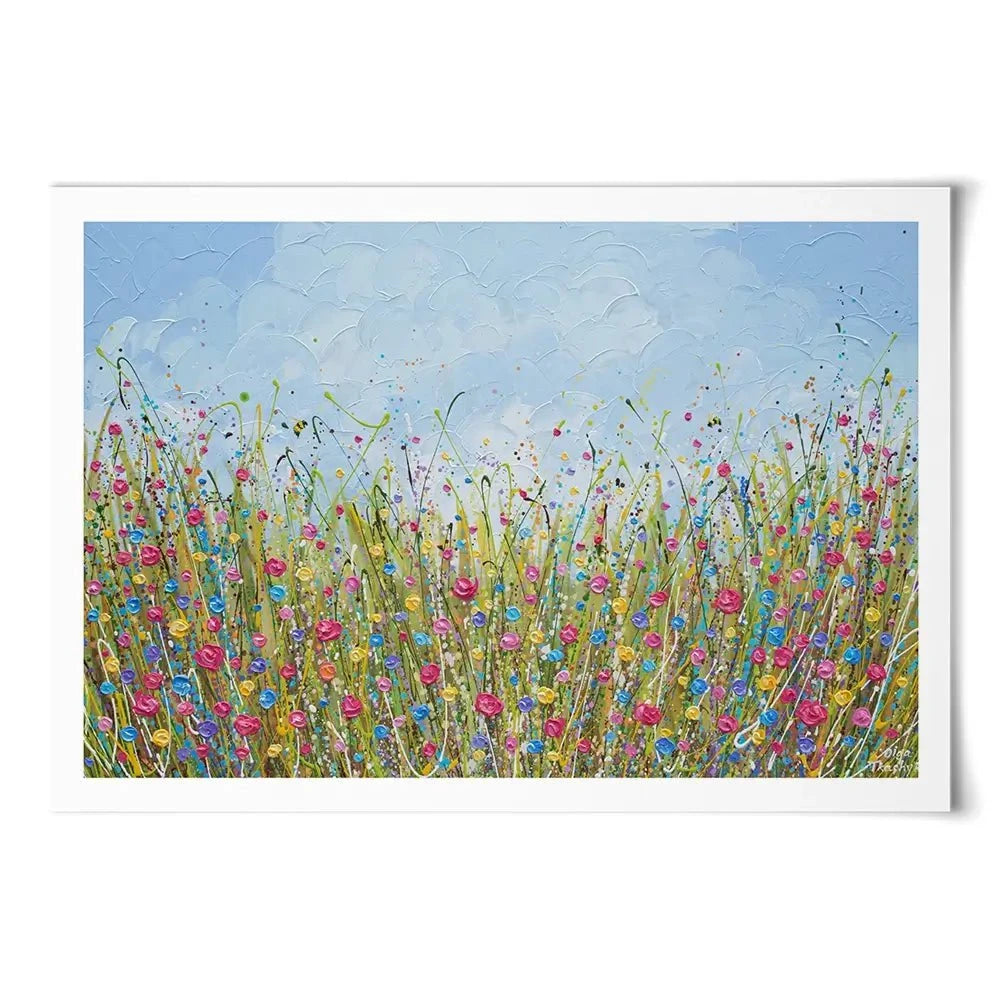Colourful Flower Meadow Art Print Colourful Flower Meadow Art Print wall art product Olga Tkachyk