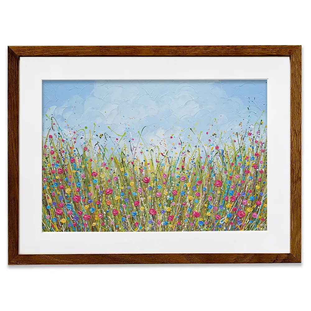 Colourful Flower Meadow Framed Art Print Colourful Flower Meadow Framed Art Print wall art product Olga Tkachyk