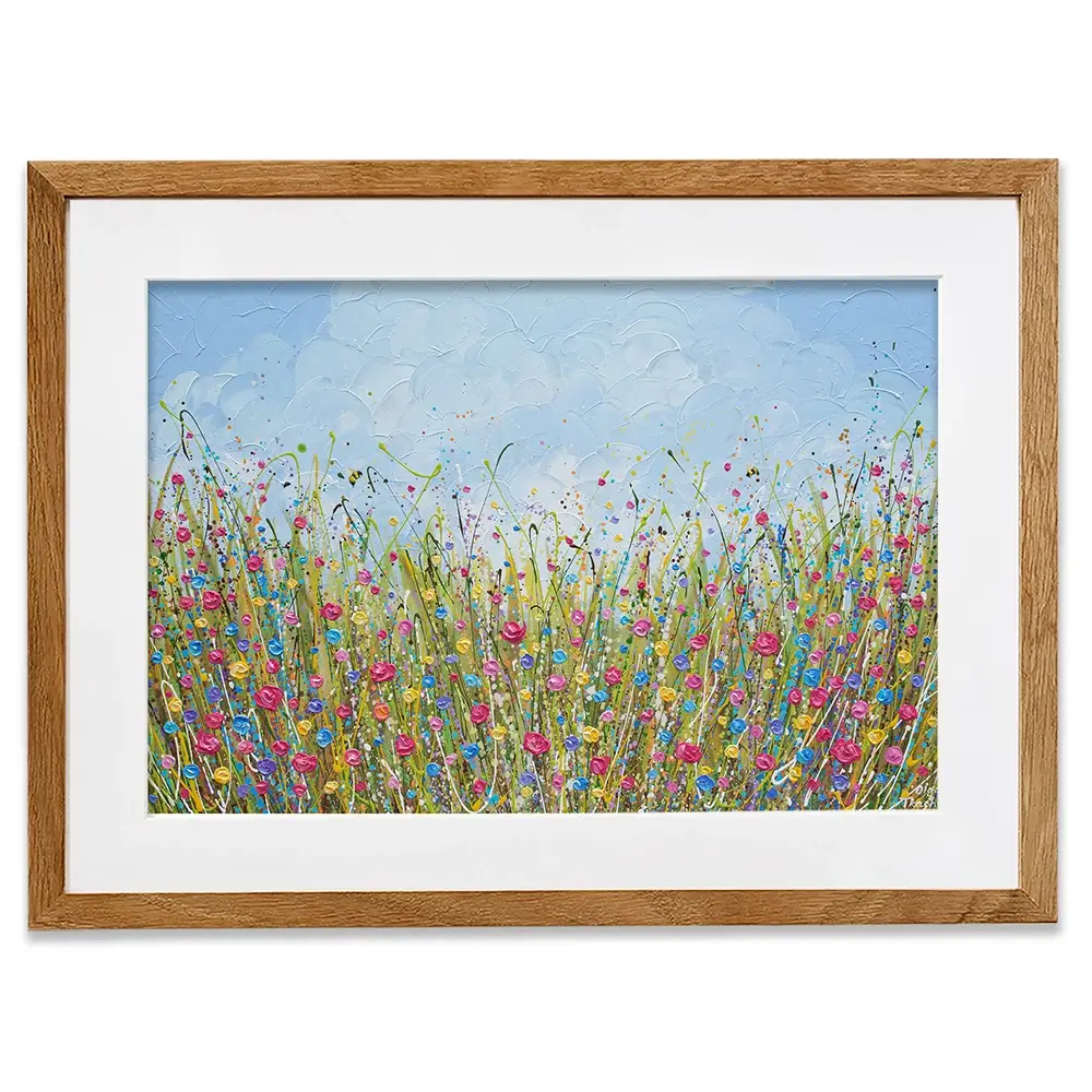 Colourful Flower Meadow Framed Art Print Colourful Flower Meadow Framed Art Print wall art product Olga Tkachyk