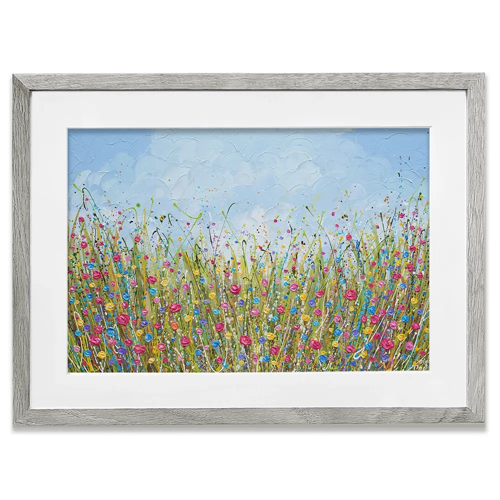 Colourful Flower Meadow Framed Art Print Colourful Flower Meadow Framed Art Print wall art product Olga Tkachyk