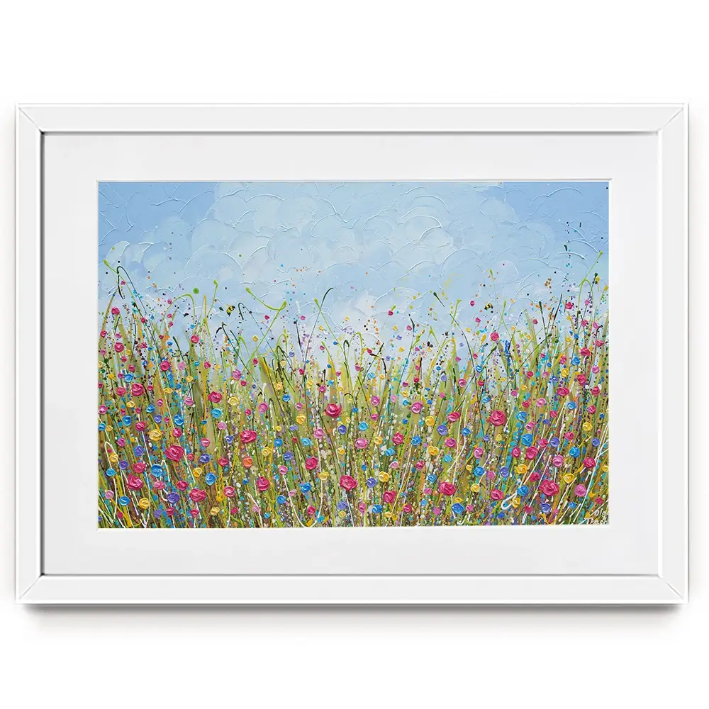 Colourful Flower Meadow Framed Art Print Colourful Flower Meadow Framed Art Print wall art product Olga Tkachyk
