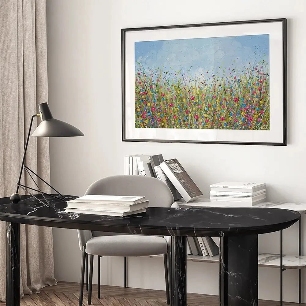 Colourful Flower Meadow Framed Art Print Colourful Flower Meadow Framed Art Print wall art product Olga Tkachyk