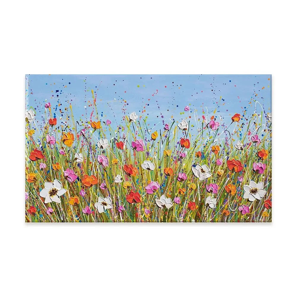 Colourful Flowers Canvas Print Colourful Flowers Canvas Print wall art product Olga Tkachyk