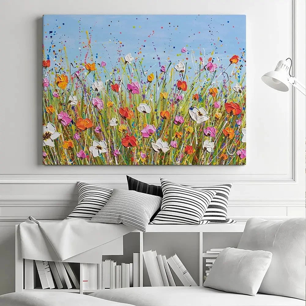 Colourful Flowers Canvas Print Colourful Flowers Canvas Print wall art product Olga Tkachyk